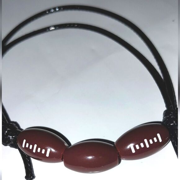 Unisex kids' football adjustable charm bracelet - Picture 2 of 5